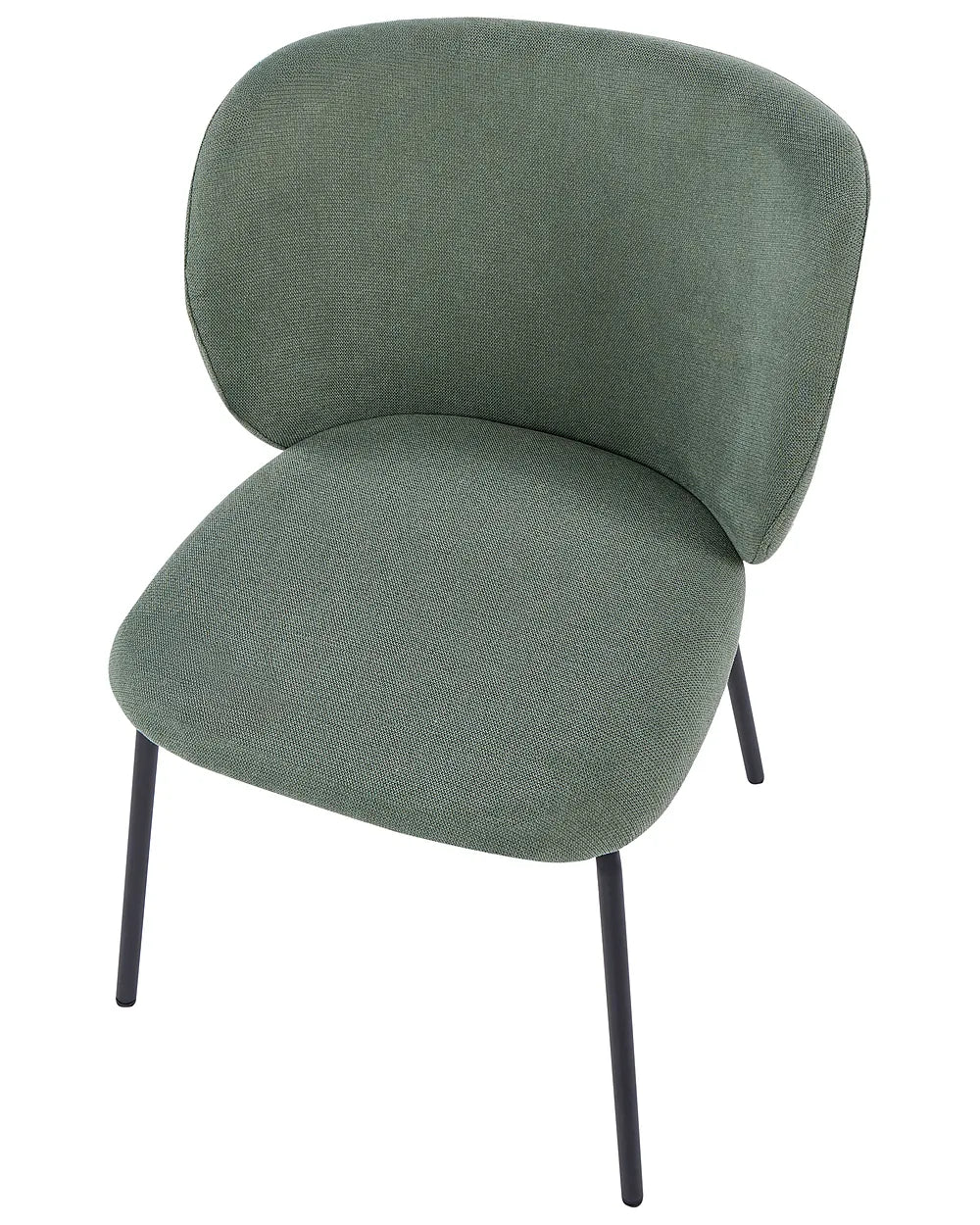 Set of 2 Dining Chairs Fabric Light Green Amherst