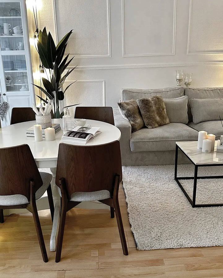 Set of 2 Dining ChairS Brown/Grey Dolene