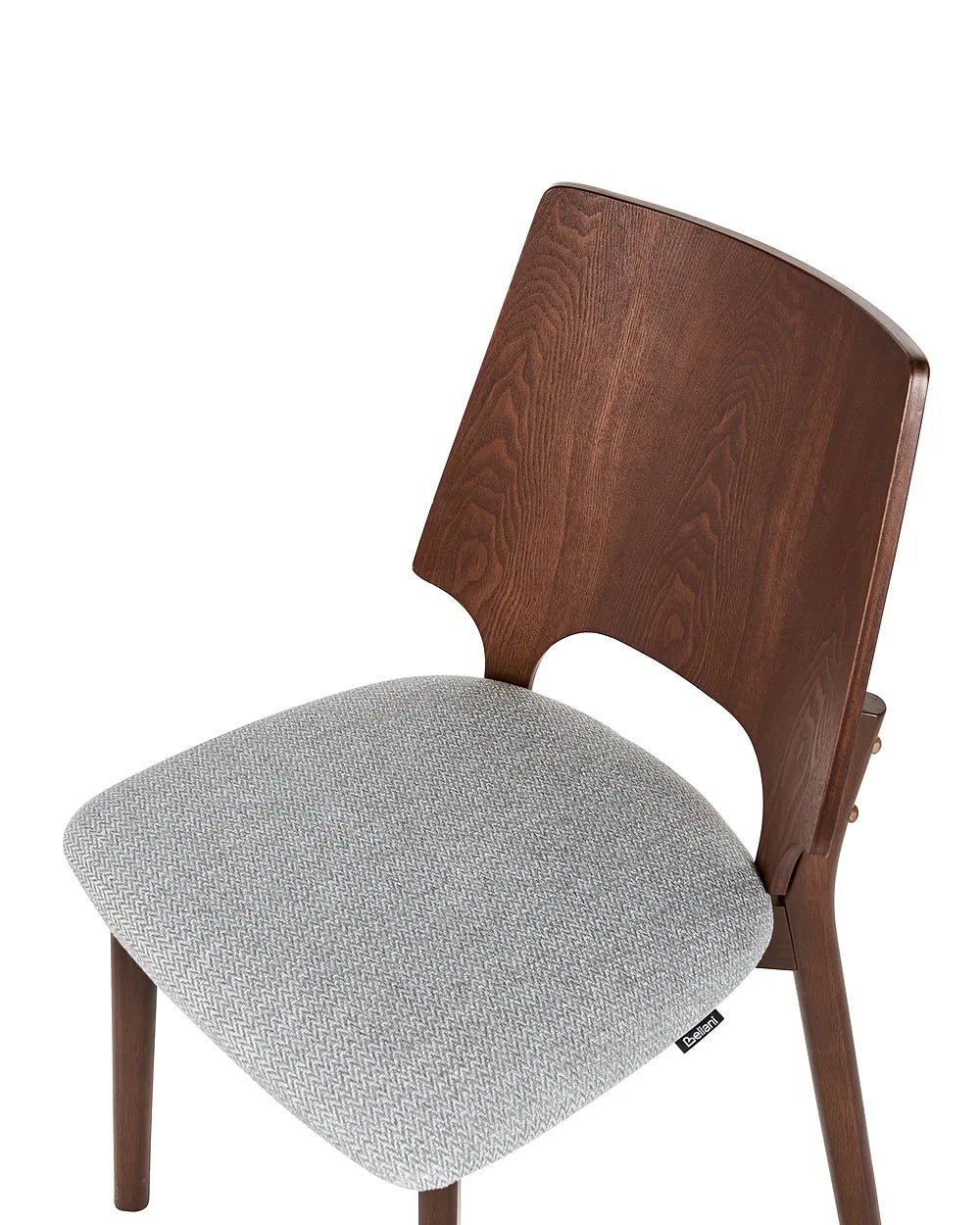 Set of 2 Dining ChairS Brown/Grey Dolene