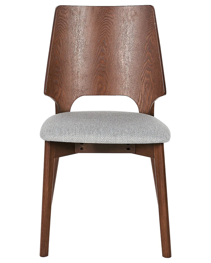 Set of 2 Dining ChairS Brown/Grey Dolene
