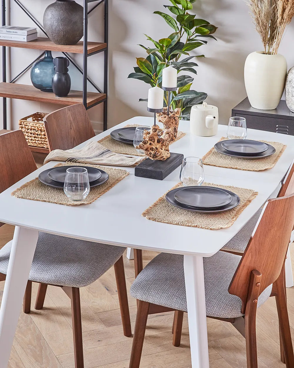 Set of 2 Dining ChairS Brown/Grey Dolene