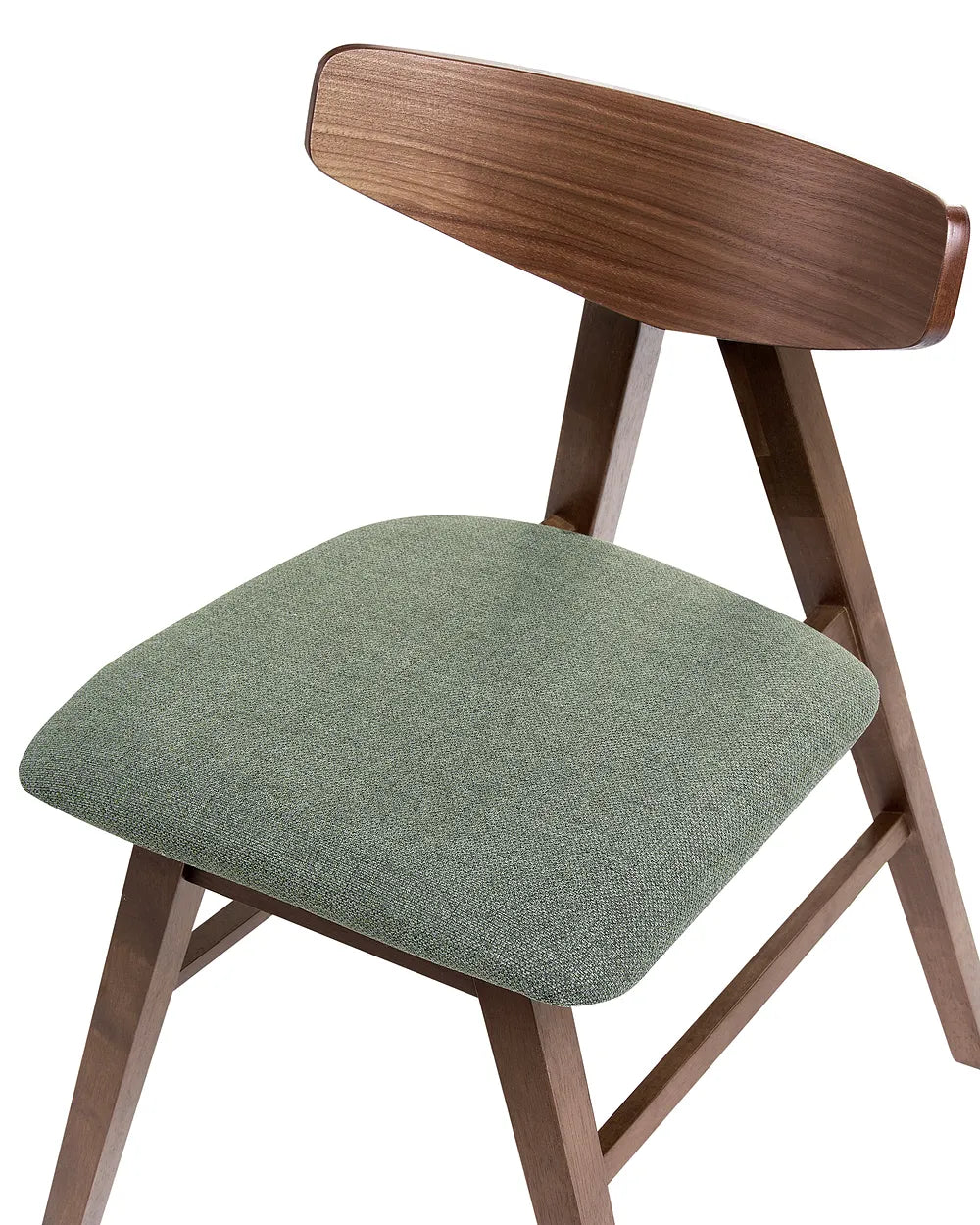 Set of 2 Dining Chairs Wood Brown/Green David