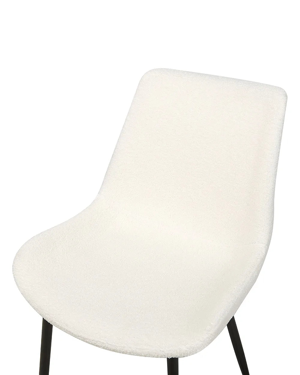 Set of 2 Dining Chairs Boucle White Loxe