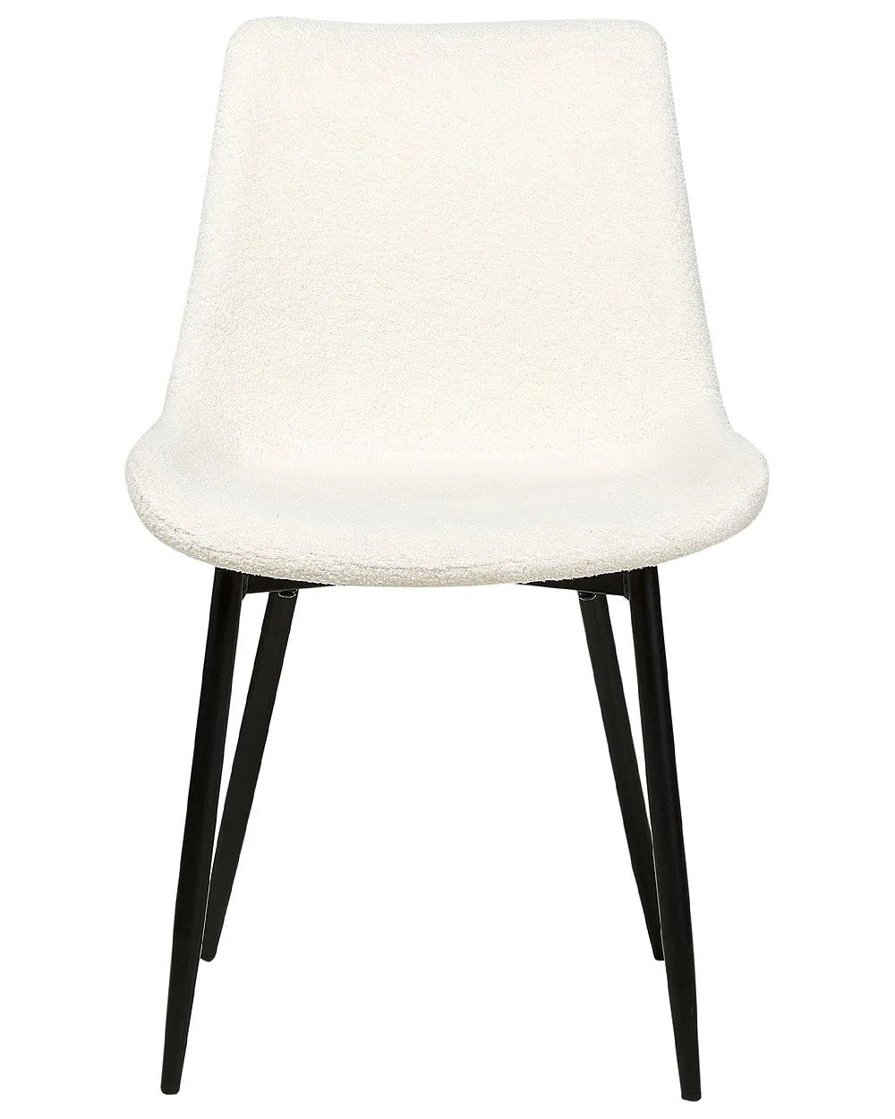 Set of 2 Dining Chairs Boucle White Loxe
