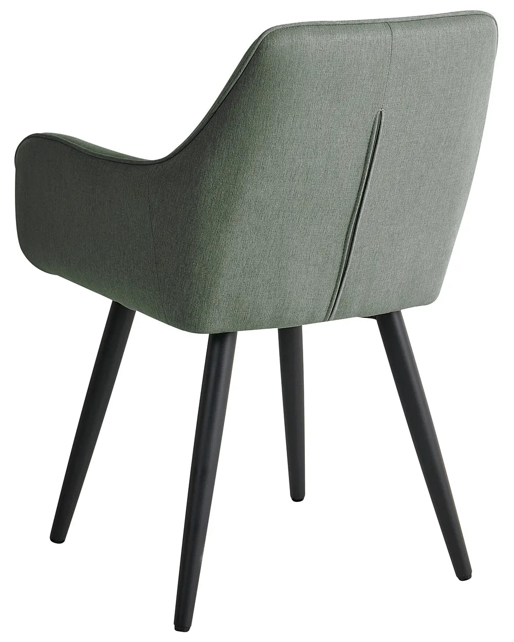 Set of 2 Dining Chairs Faux Linen Green Brea
