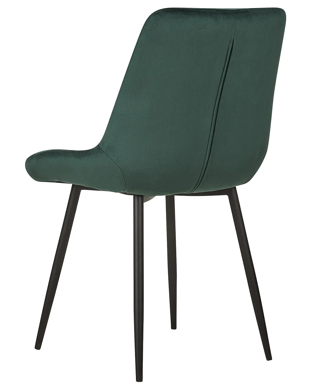 Set of 2 Dining Chairs  Velvet Dark Green Flora