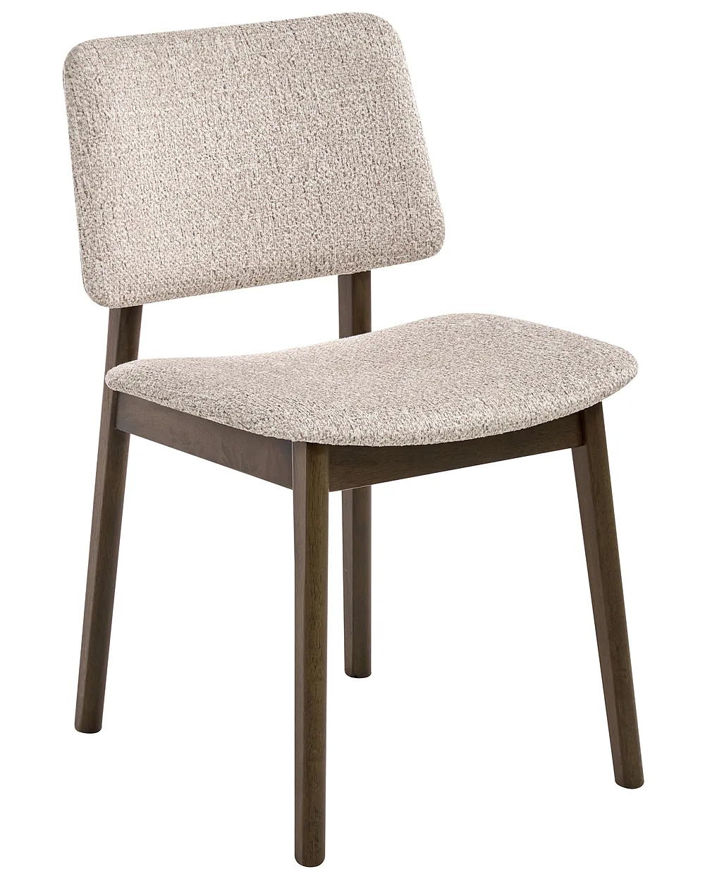 Set of 2 Dining Chairs Boucle Dark Brown/Taupe Arlina