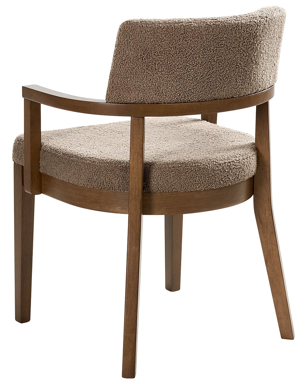 Set of 2 Dining Chairs Boucle Brown/Taupe Katy