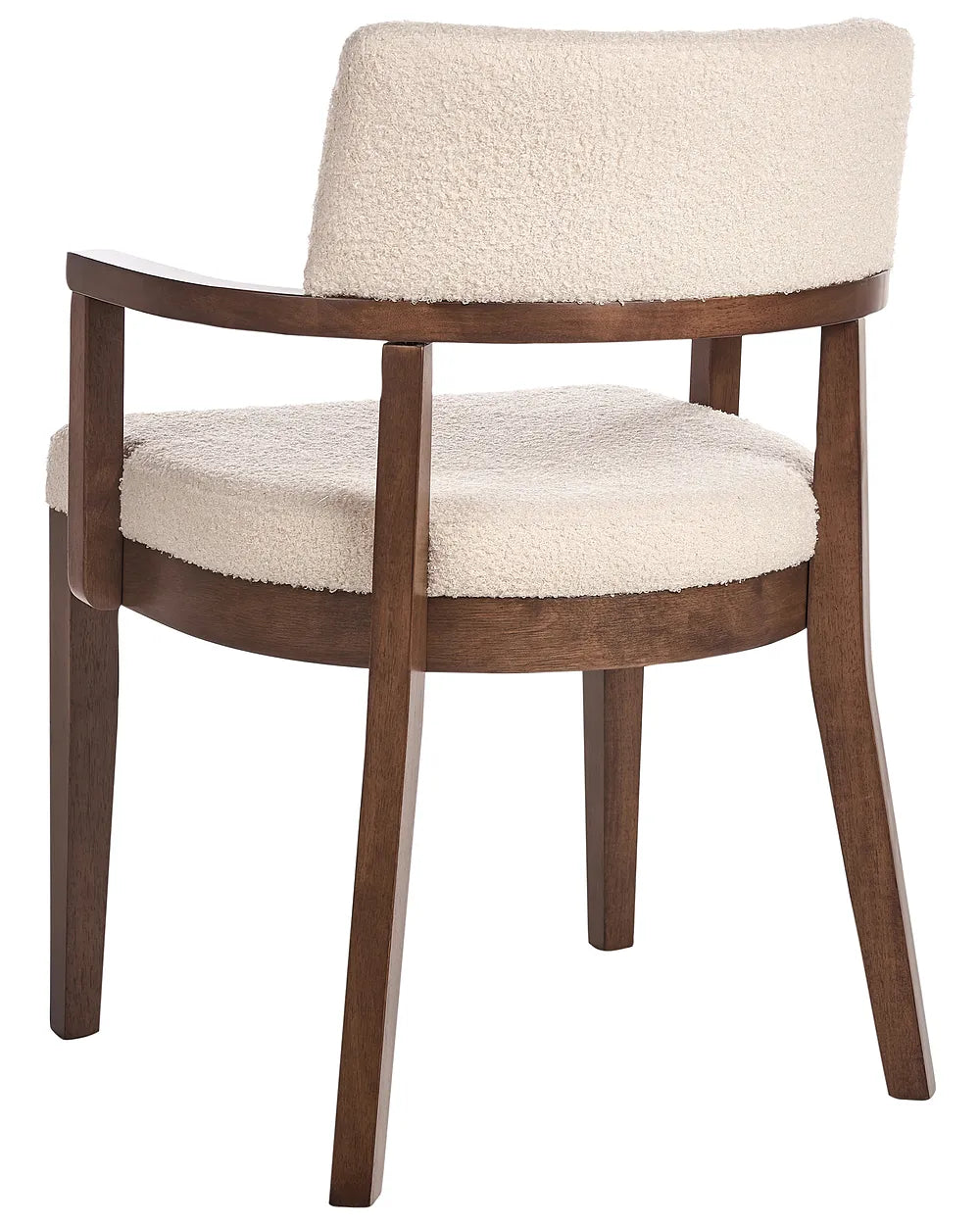 Set of 2 Dining Chairs Boucle Brown/Light Beige Katy