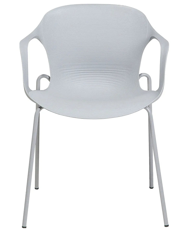 Set of 2 Dining Chairs Light Grey Everlynn
