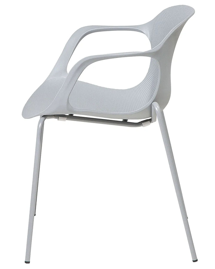 Set of 2 Dining Chairs Light Grey Everlynn