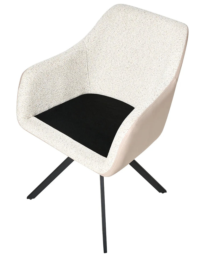 Set of 2 Dining Chairs Boucle Light Beige Roan