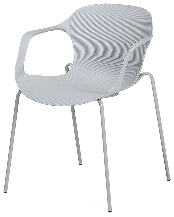 Set of 2 Dining Chairs Light Grey Everlynn