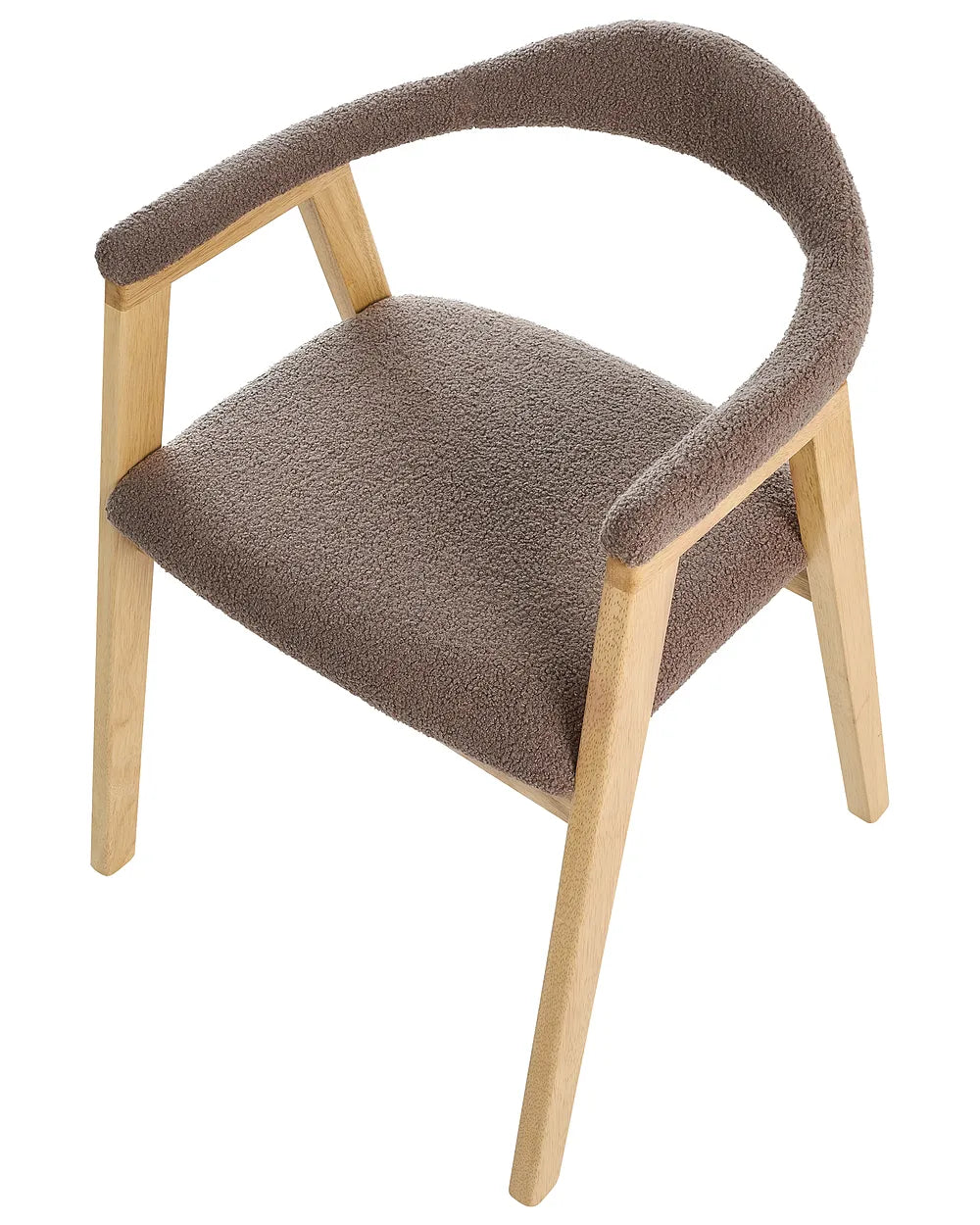 Set of 2 Dining Chairs Wood Light Brown/Taupe Tippy