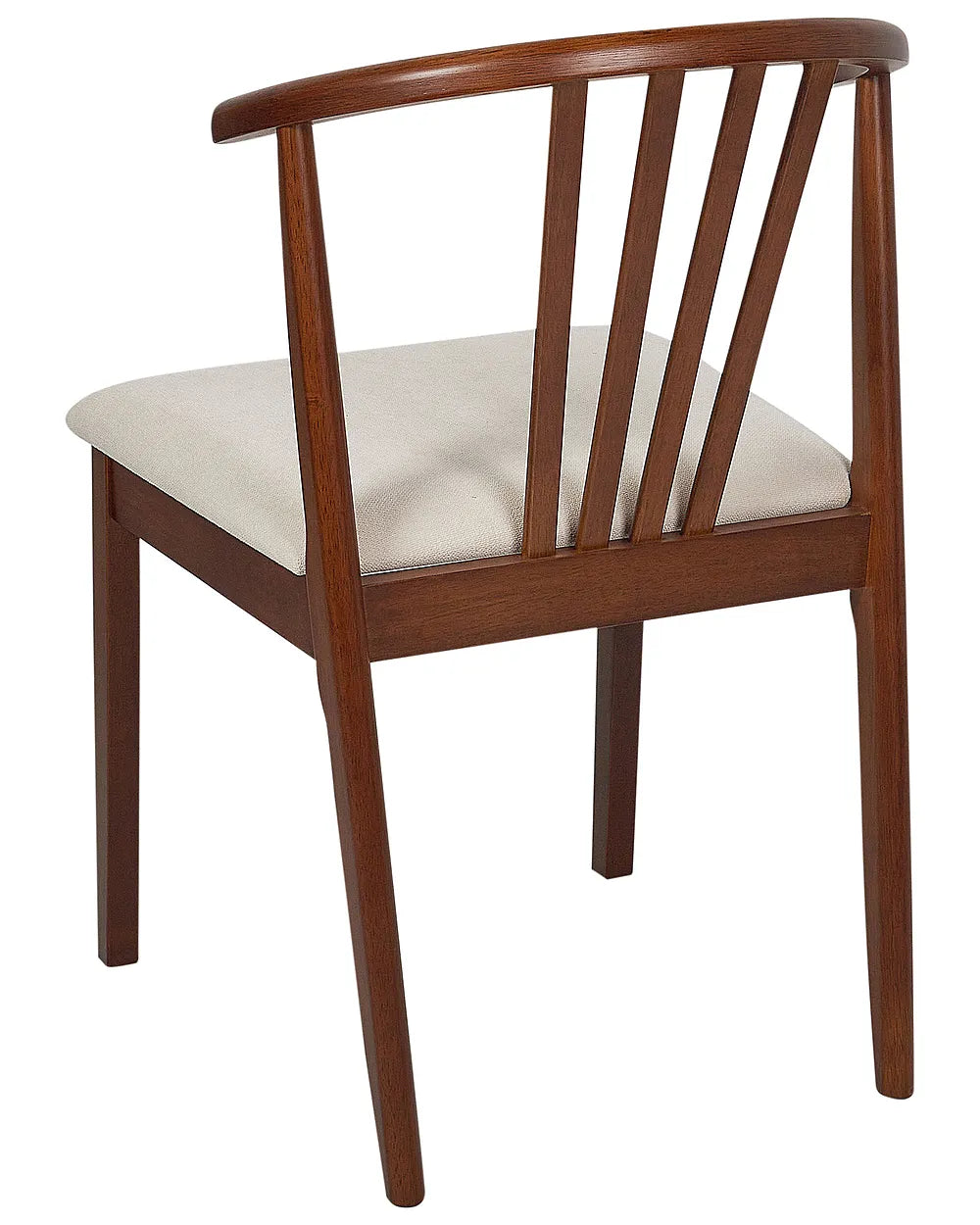 Set of 2 Dining Chairs Wood Dark Brown/Beige Denise