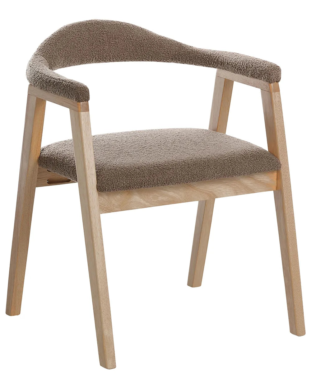 Set of 2 Dining Chairs Wood Light Brown/Taupe Tippy