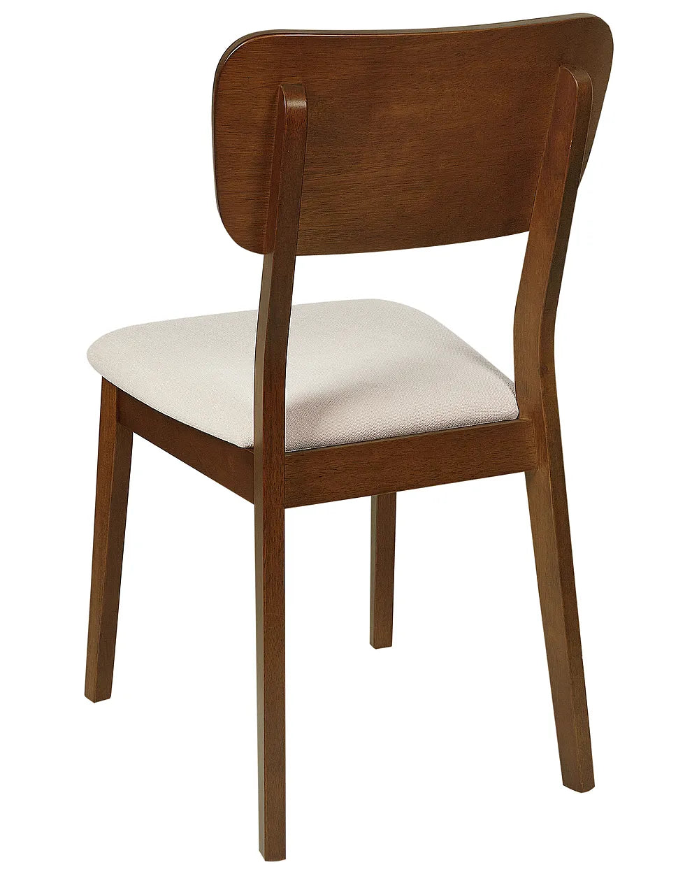 Set of 2 Dining Chairs Wood Dark Brown/Beige Chace