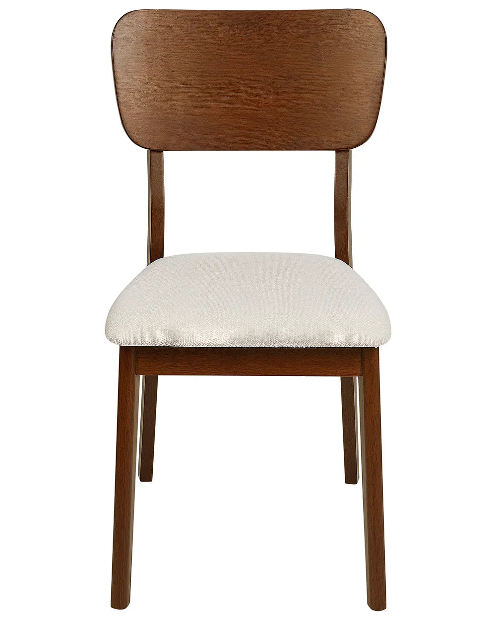 Set of 2 Dining Chairs Wood Dark Brown/Beige Chace