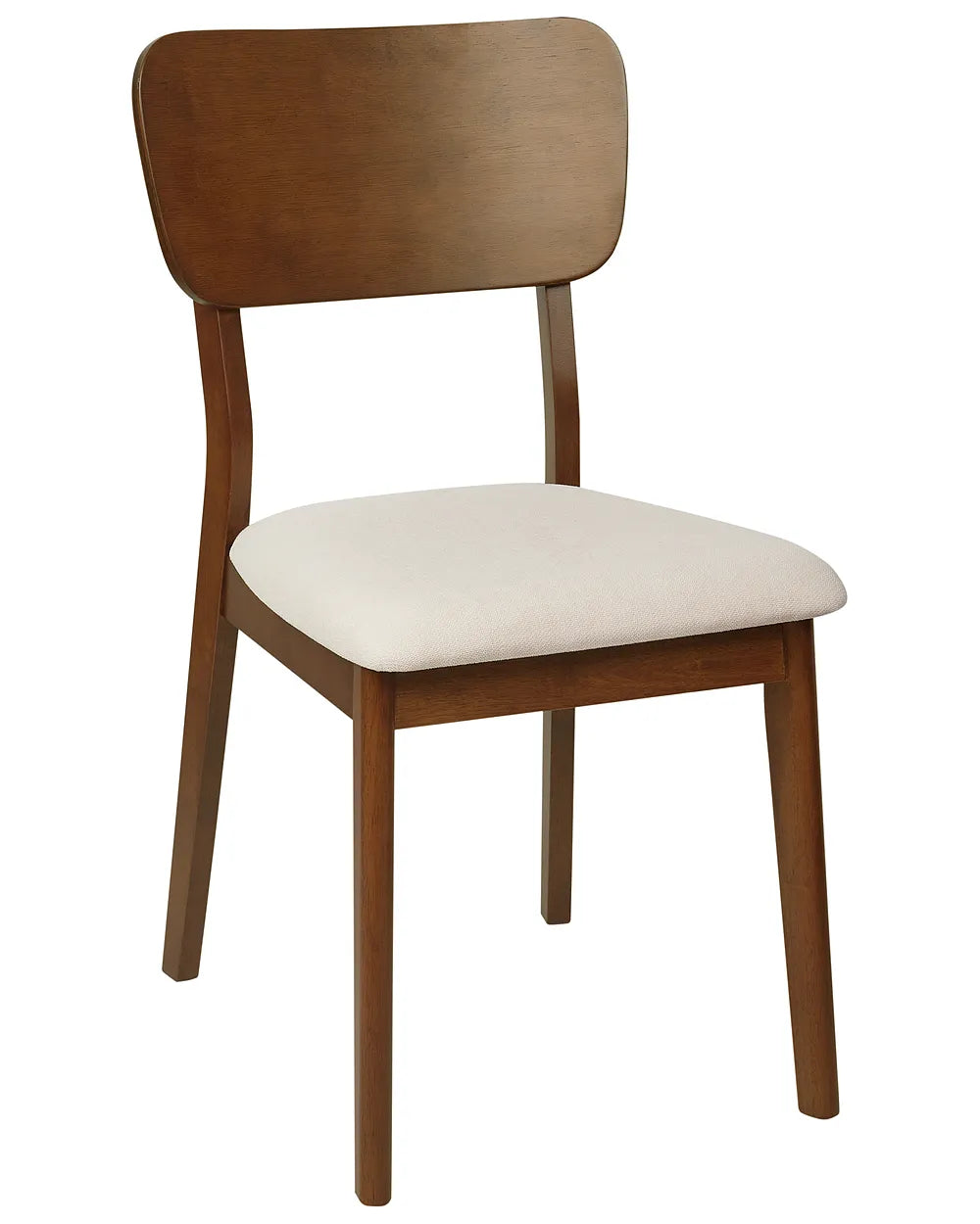 Set of 2 Dining Chairs Wood Dark Brown/Beige Chace