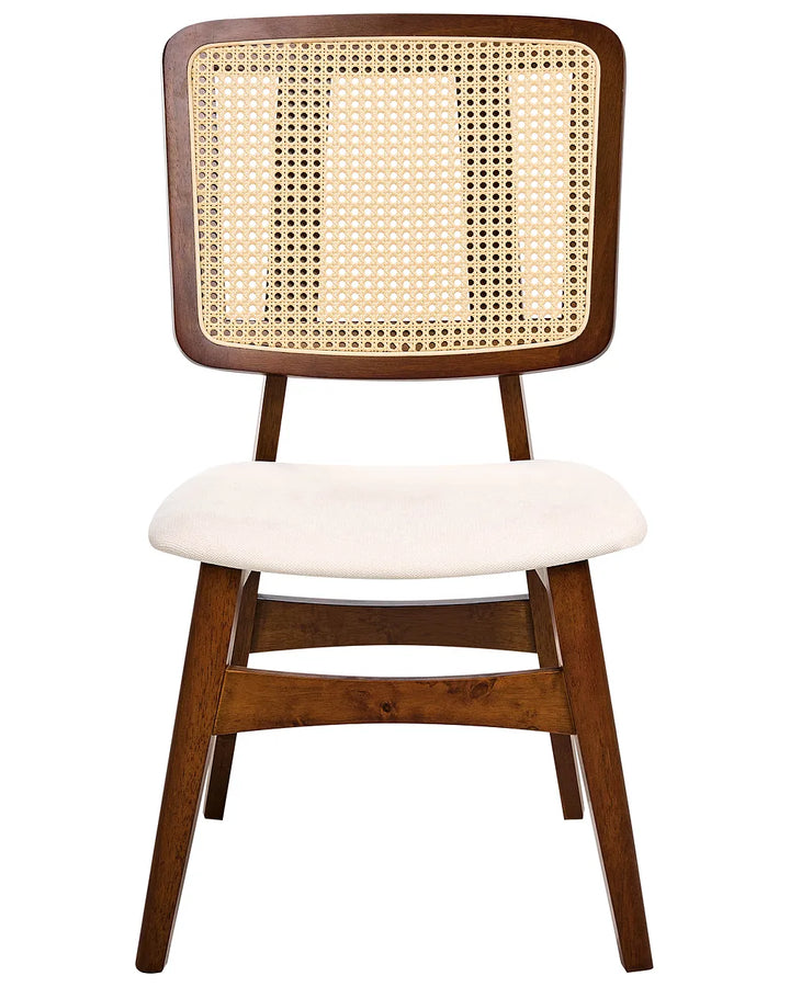 Set of 2 Dining Chairs Wood Brown Cecelia