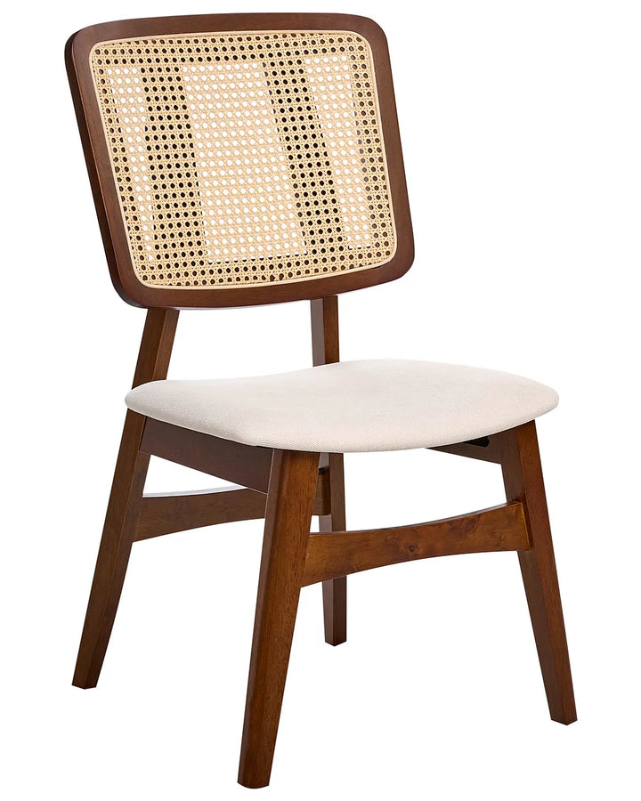 Set of 2 Dining Chairs Wood Brown Cecelia
