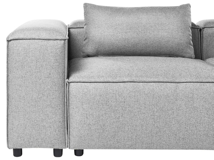 Modular Corner Sofa 3 Seater Grey with Ottoman Left Hand Nova