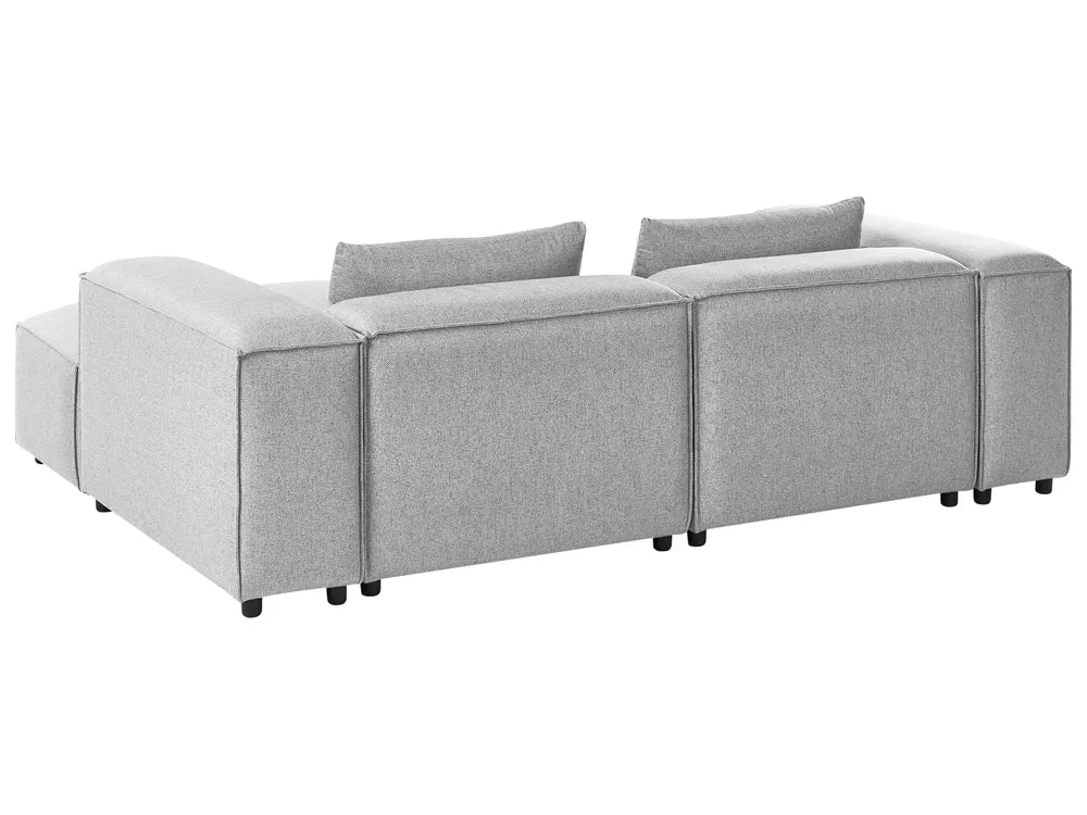Modular Corner Sofa 3 Seater Grey with Ottoman Left Hand Nova