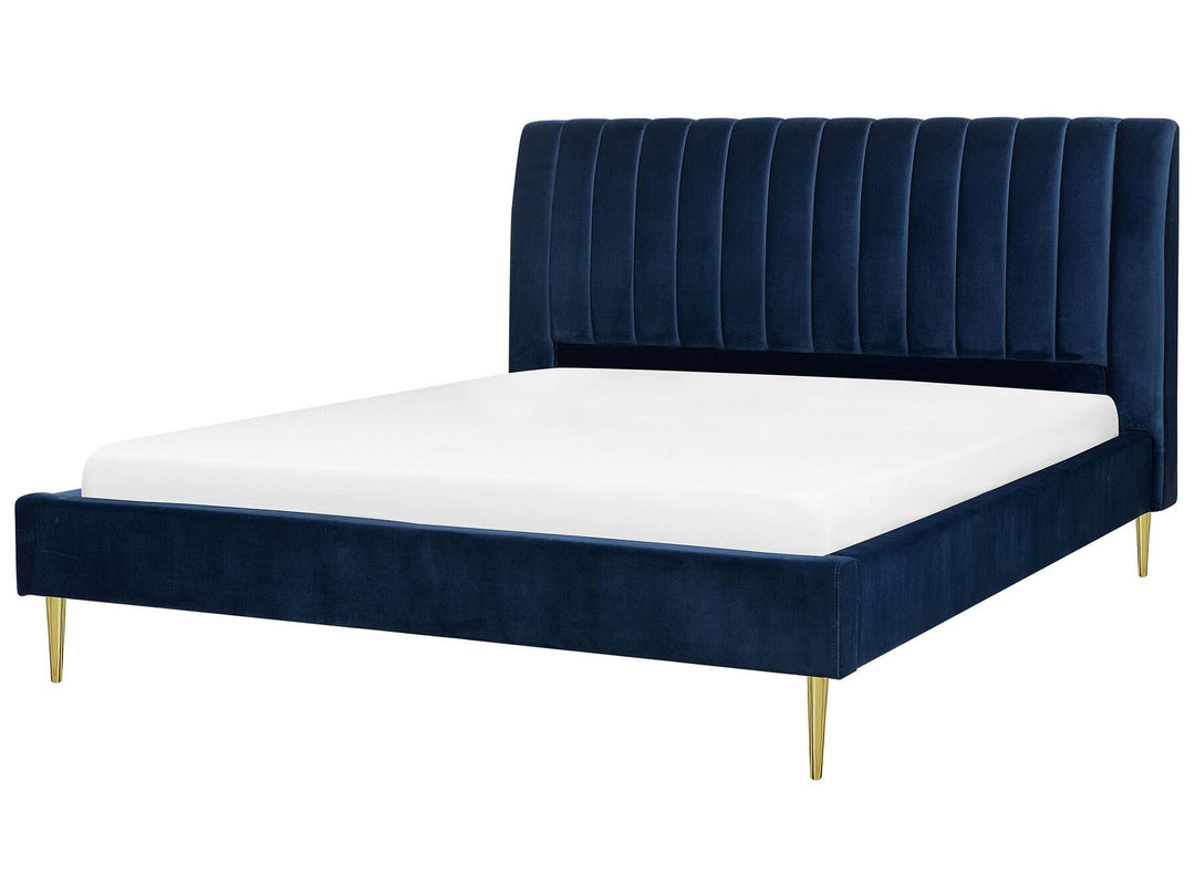 Marville Velvet EU Super King Size Bed Blue