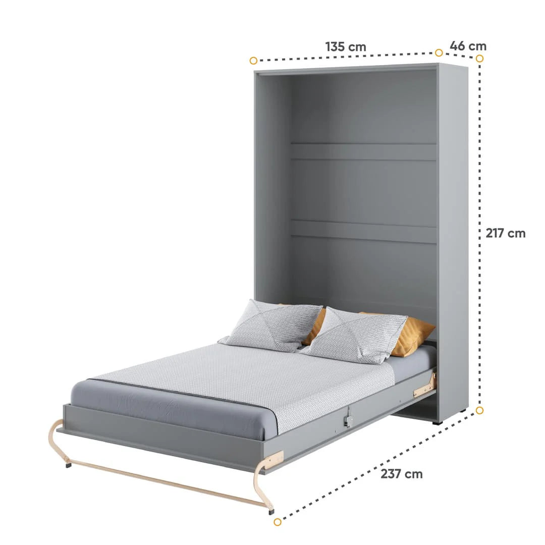 Emery Vertical Wall Bed Concept 120cm Grey Matt CP-02