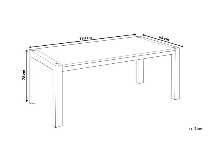 Oak Dining Table 180 x 85 cm Light Wood Natura