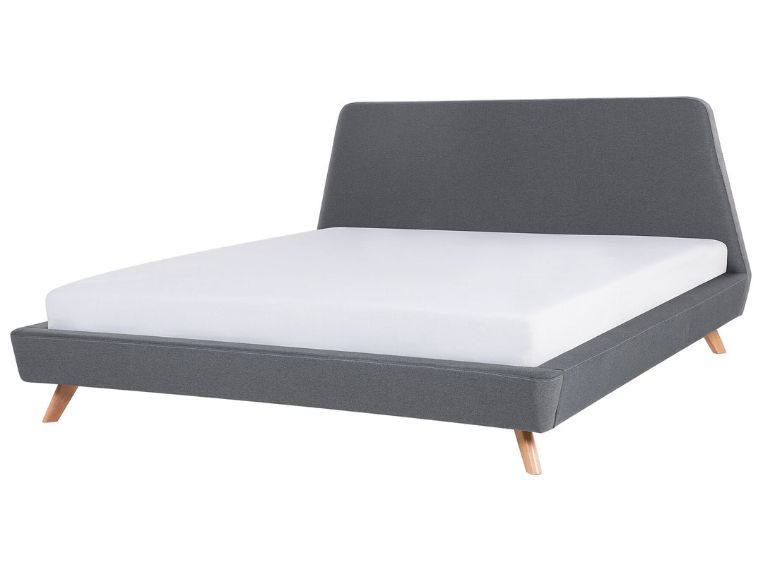 Fabric EU Super King Size Bed Grey Vienne