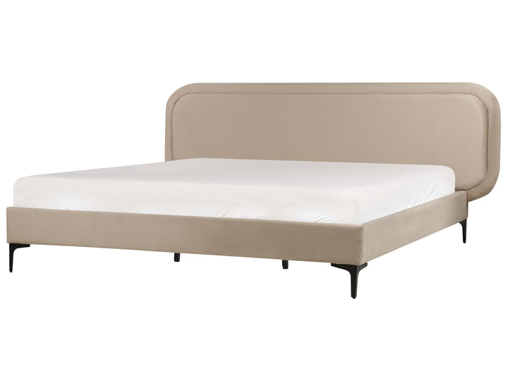 Velvet EU Super King Size Bed Beige Suzette