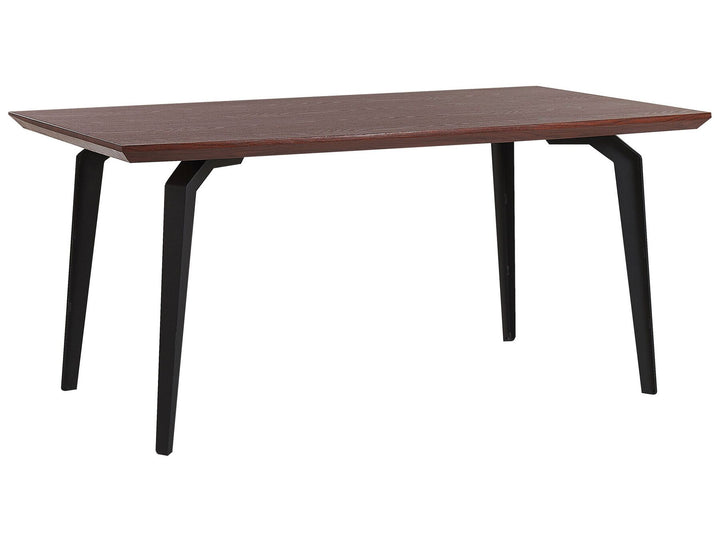 Dining Table 160 x 90 cm Dark Wood with Black Amares