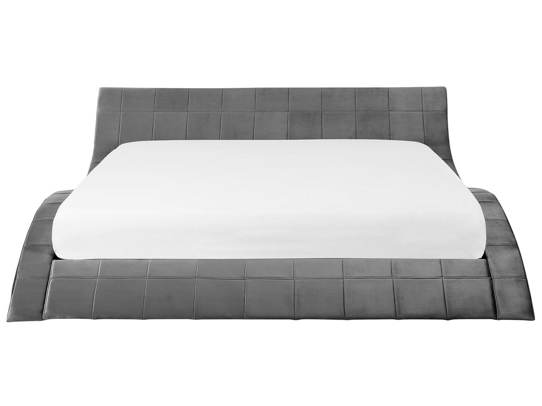 Velvet EU Super King Size Bed Grey Vichy