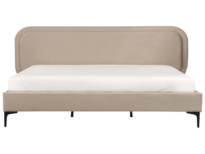 Velvet EU Super King Size Bed Beige Suzette