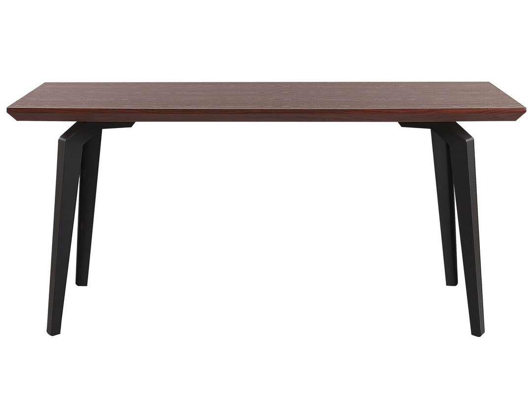 Dining Table 160 x 90 cm Dark Wood with Black Amares