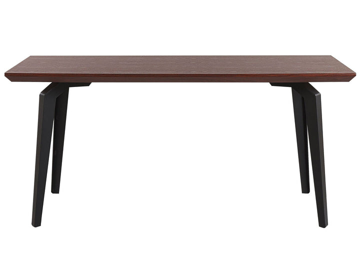 Dining Table 160 x 90 cm Dark Wood with Black Amares