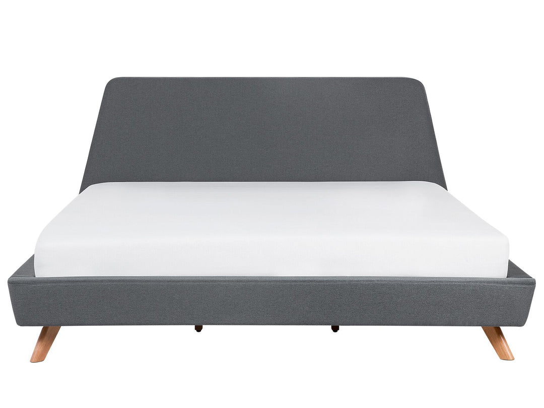 Fabric EU Super King Size Bed Grey Vienne