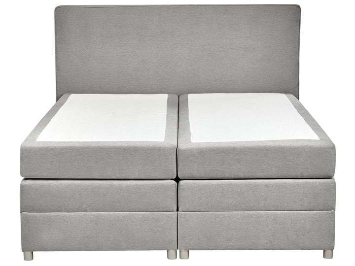 Fabric EU Super King Divan Bed Light Grey Minister