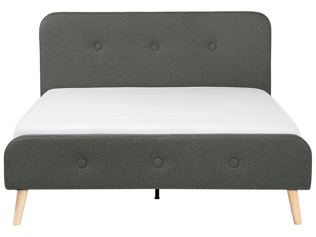 Fabric EU Super King Size Bed Grey Rennes