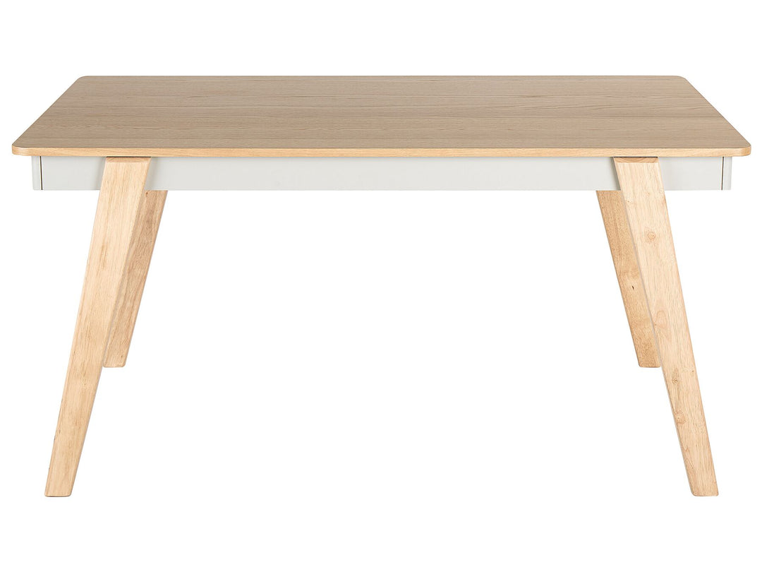 Dining Table 150 x 90 cm Light Wood and Grey Phola