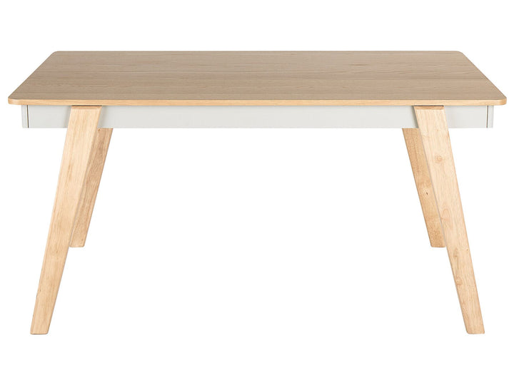 Dining Table 150 x 90 cm Light Wood and Grey Phola