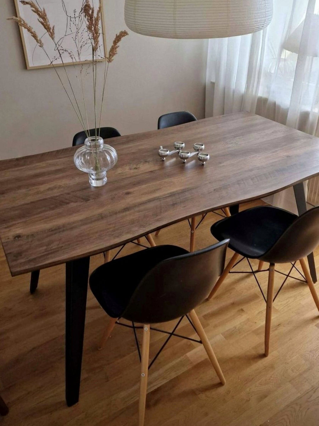 Dining Table 160 x 90 cm Dark Wood Witney