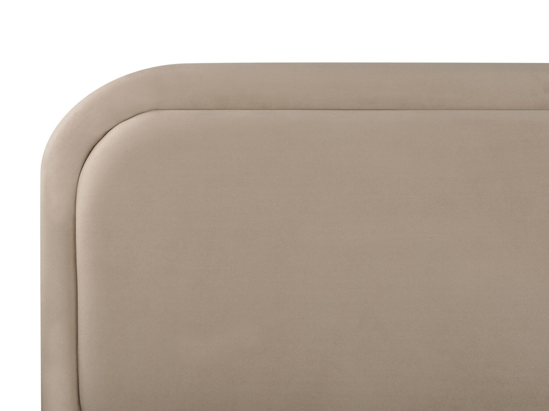 Velvet EU Super King Size Bed Beige Suzette