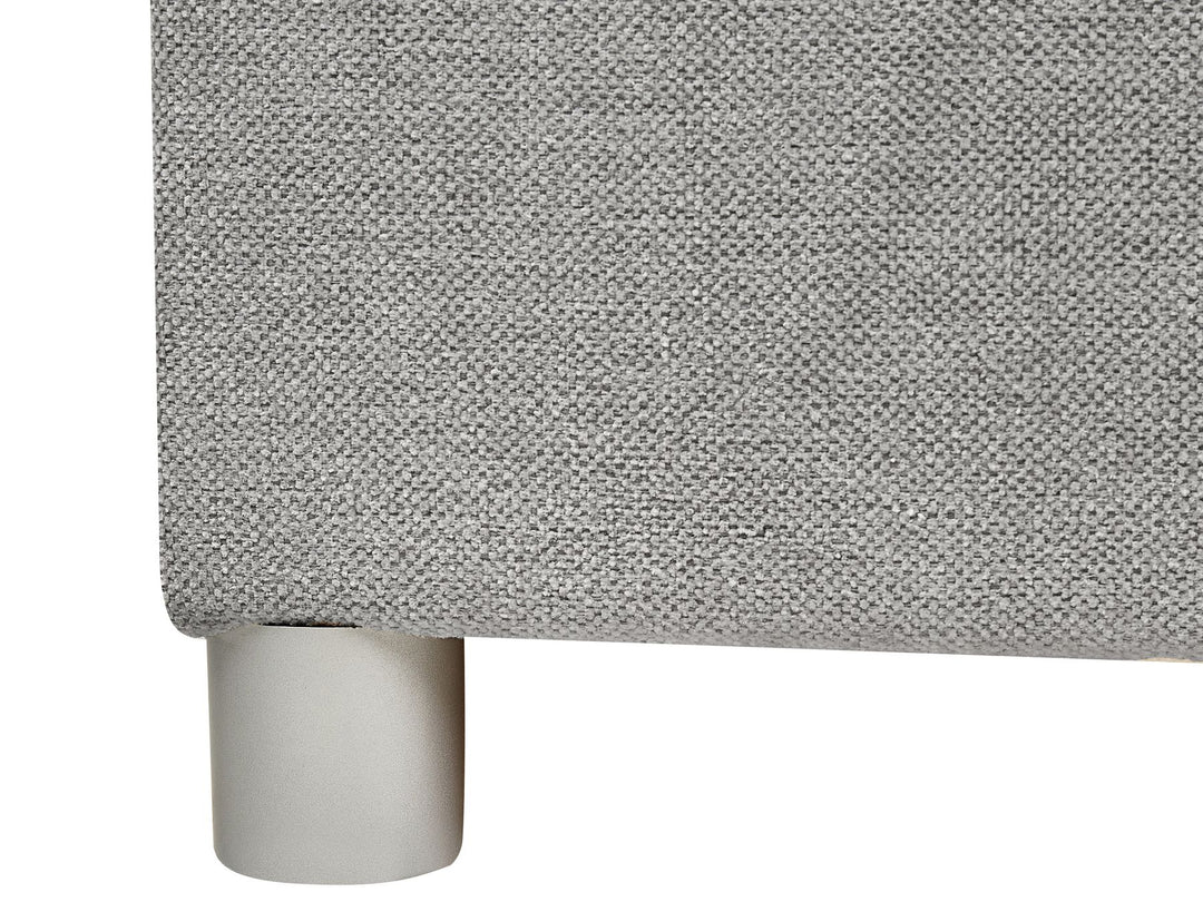 Fabric EU Super King Divan Bed Light Grey Minister