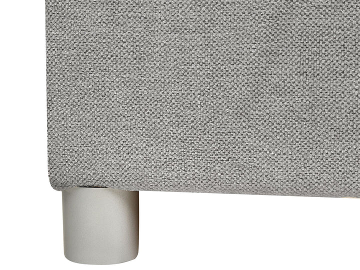 Fabric EU Super King Divan Bed Light Grey Minister