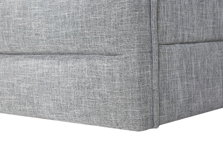 Fabric EU Super King Size Bed Light Grey Valbonne