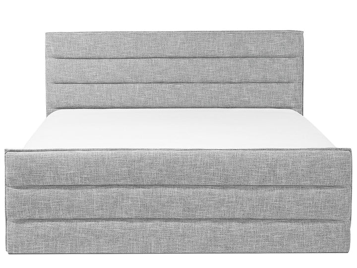 Fabric EU Super King Size Bed Light Grey Valbonne