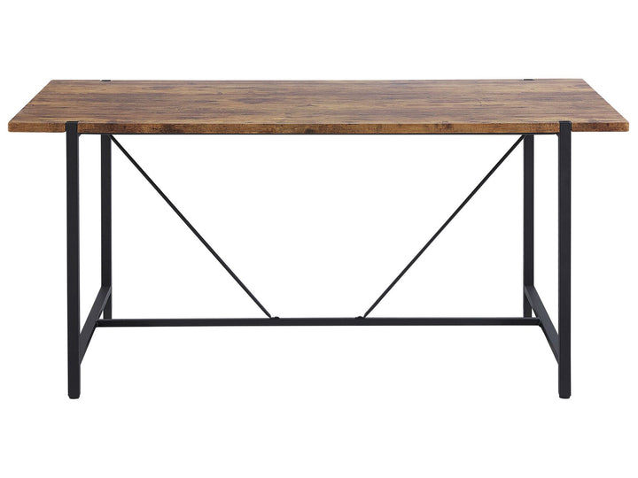 Dining Table 160 x 80 cm Dark Wood with Black Saritas