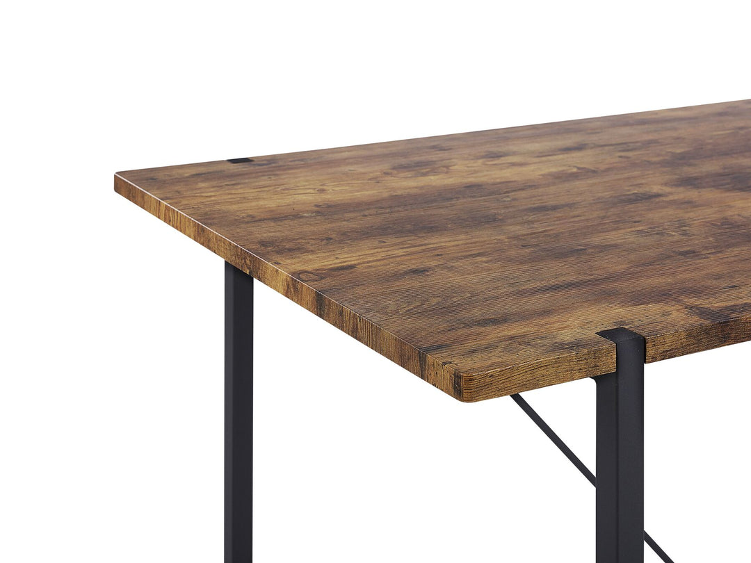 Dining Table 160 x 80 cm Dark Wood with Black Saritas